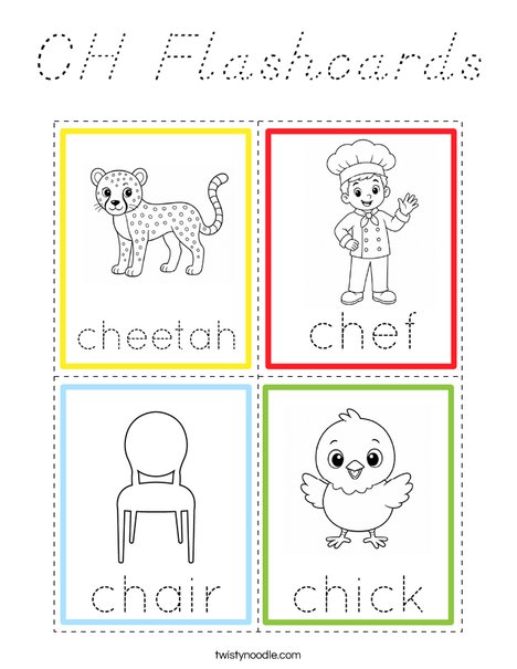 CH Flashcards Coloring Page