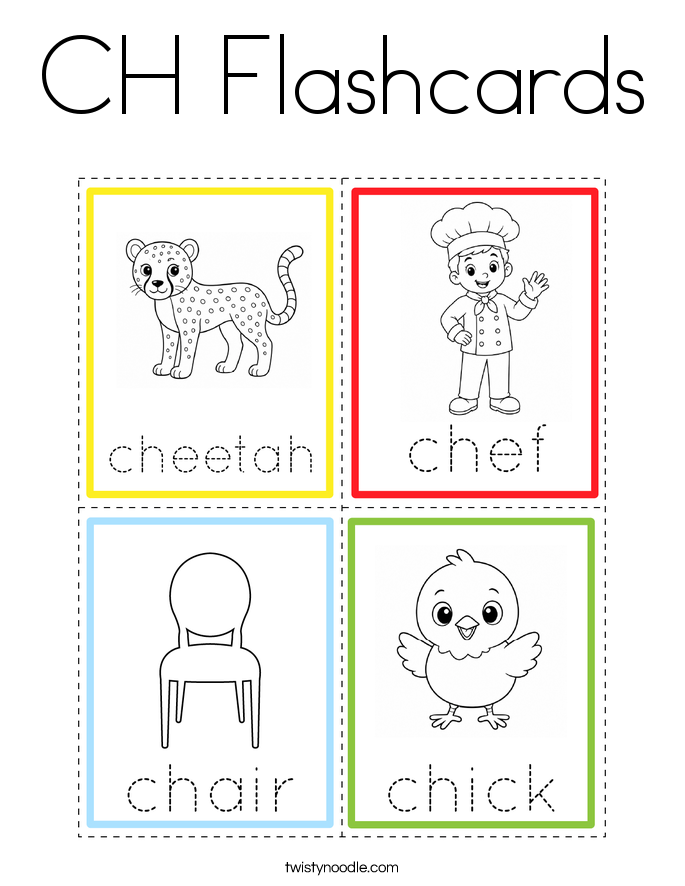 CH Flashcards Coloring Page