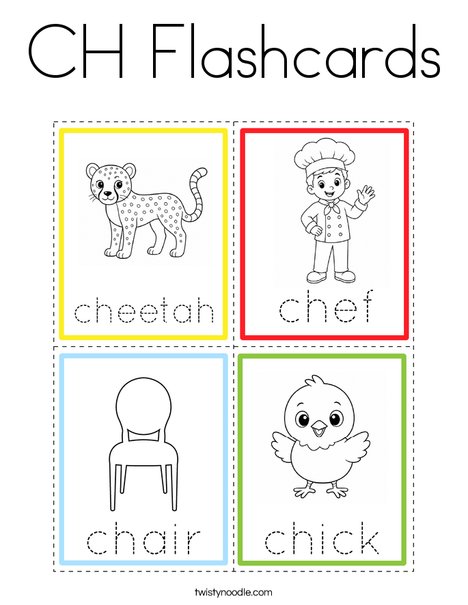 CH Flashcards Coloring Page
