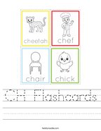 CH Flashcards Handwriting Sheet