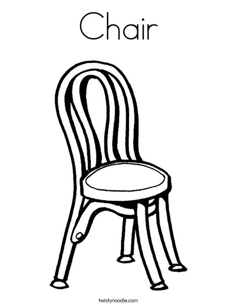 Chair Coloring Page - Twisty Noodle