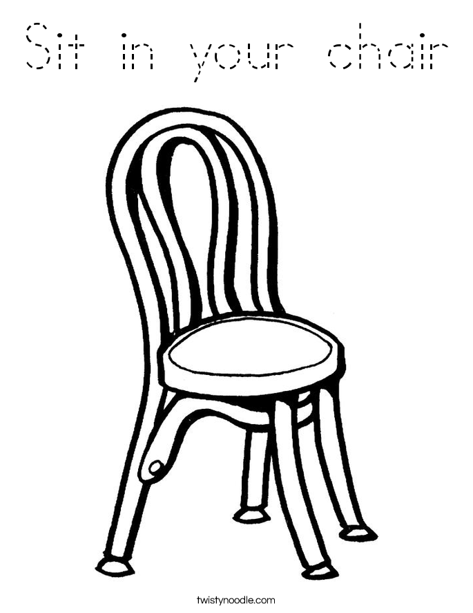 Sit in your chair Coloring Page