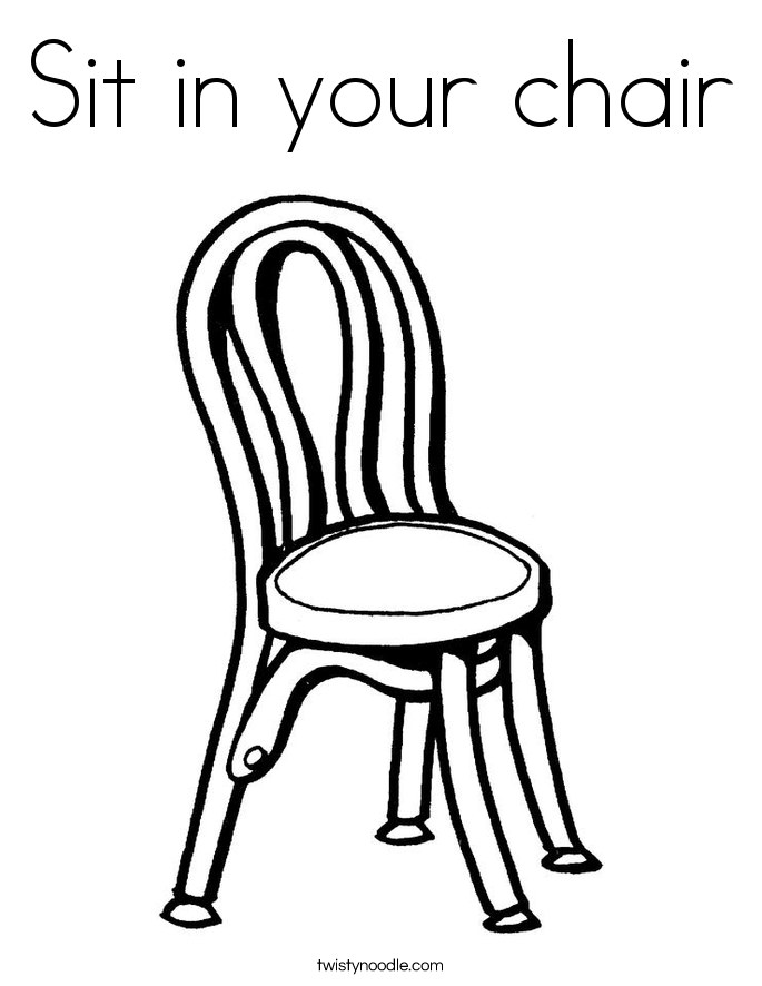 Sit in your chair Coloring Page