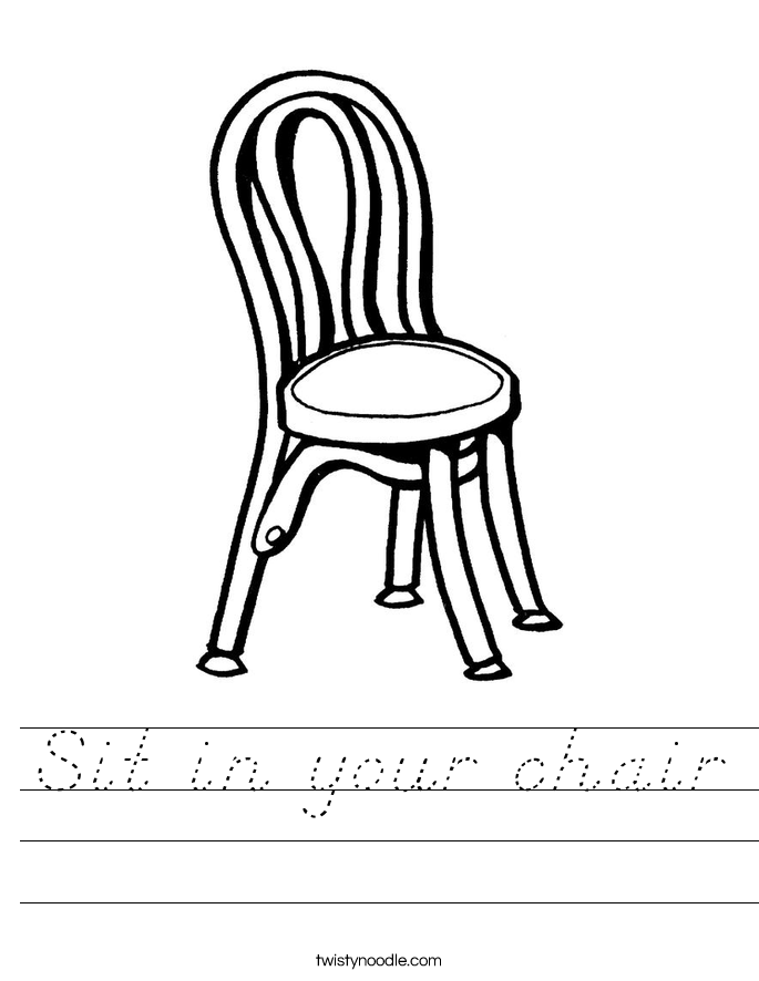 Sit in your chair Worksheet