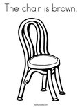 The chair is brown. Coloring Page