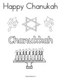 Happy Chanukah Coloring Page