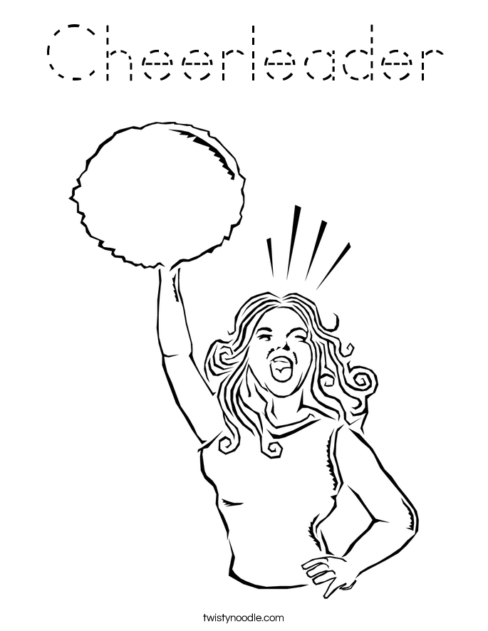 Cheerleader Coloring Page