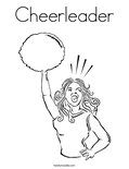 Cheerleader Coloring Page