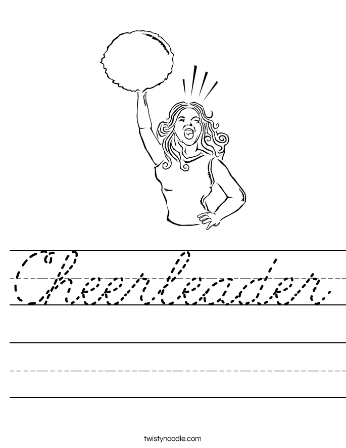 Cheerleader Worksheet