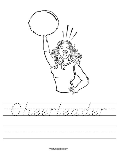 Cheerleader Yelling Worksheet