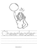 Cheerleader Worksheet