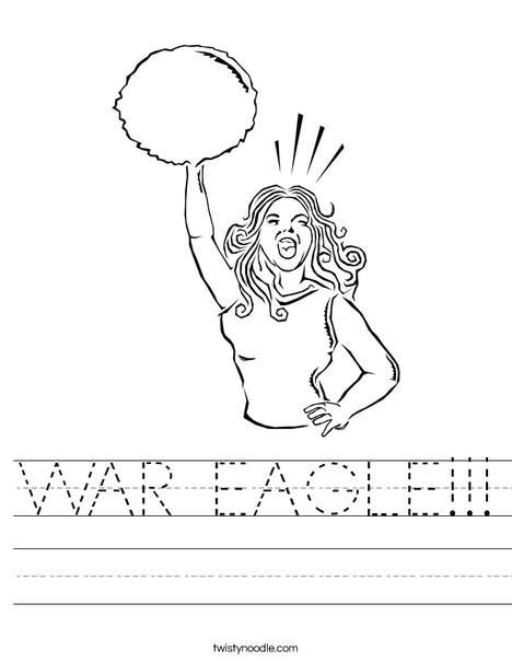 Cheerleader Yelling Worksheet