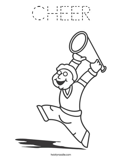 Boy Cheerleader Coloring Page