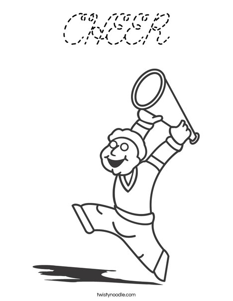 Boy Cheerleader Coloring Page