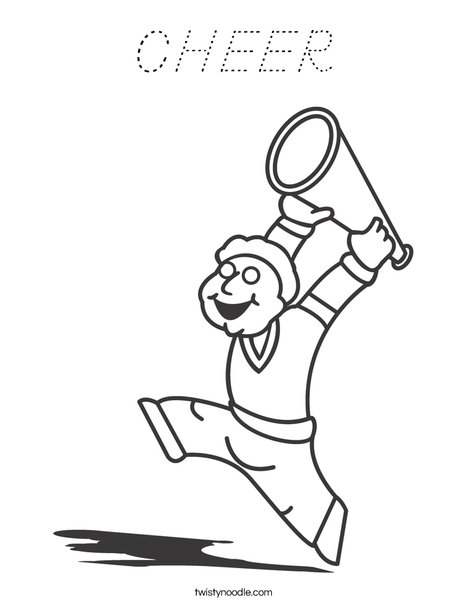 Boy Cheerleader Coloring Page
