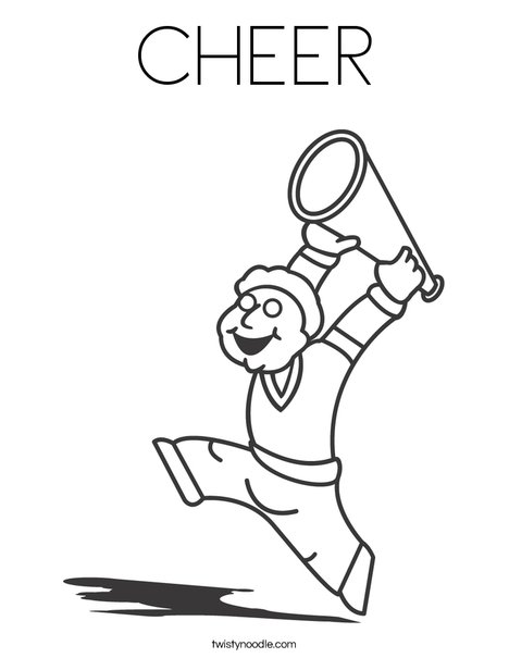 Boy Cheerleader Coloring Page