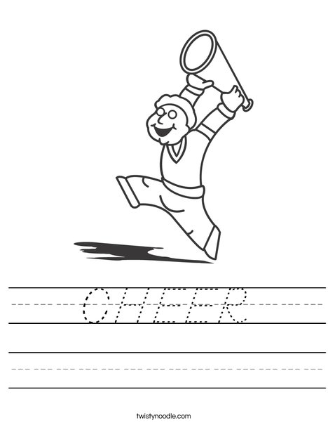 Boy Cheerleader Worksheet