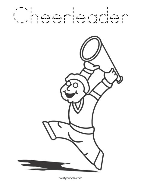 Boy Cheerleader Coloring Page