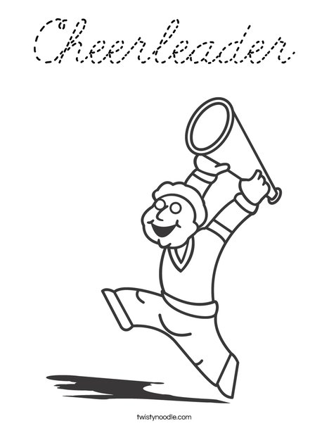 Boy Cheerleader Coloring Page