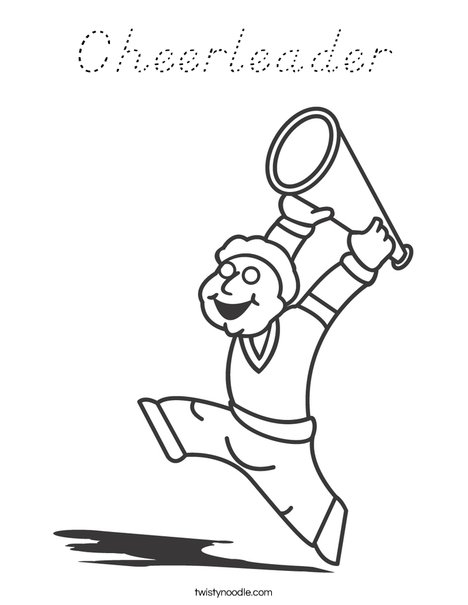 Boy Cheerleader Coloring Page