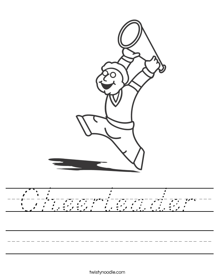 Cheerleader Worksheet
