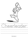 Cheerleader Worksheet