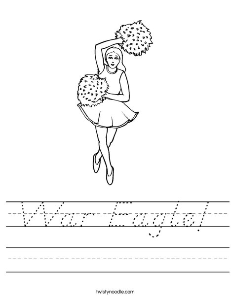 Cheerleader Worksheet