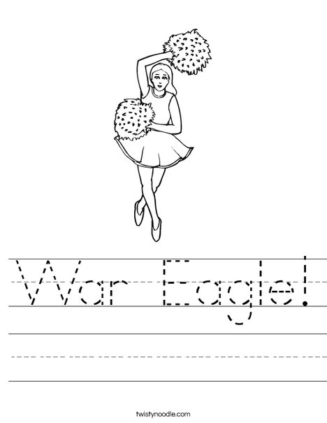 Cheerleader Worksheet