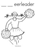 __ __ eerleader Coloring Page