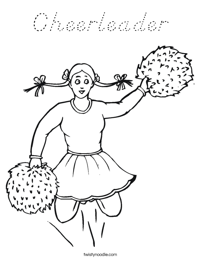 Cheerleader Coloring Page