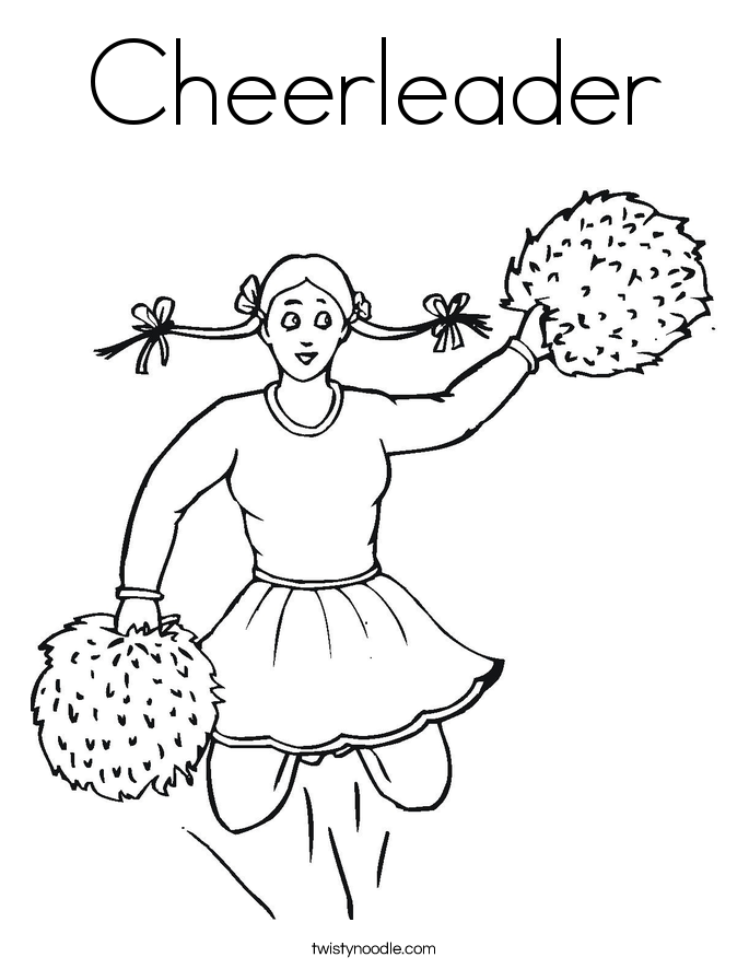 Cheerleader Coloring Page