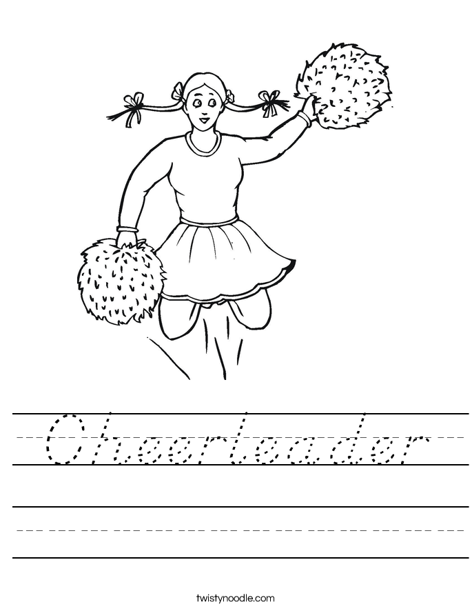 Cheerleader Worksheet