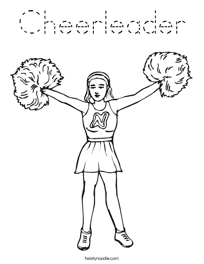 Cheerleader Coloring Page