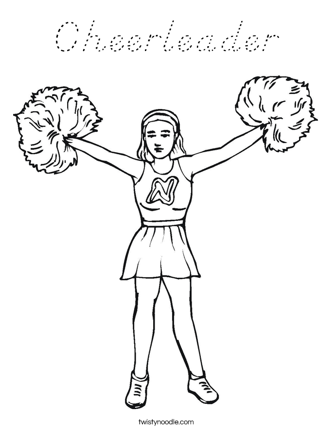 Cheerleader Coloring Page