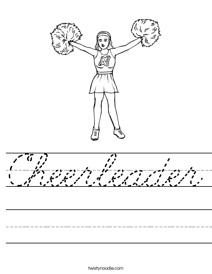 Cheerleader Worksheet