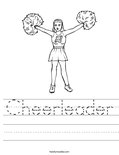 Cheerleader Worksheet