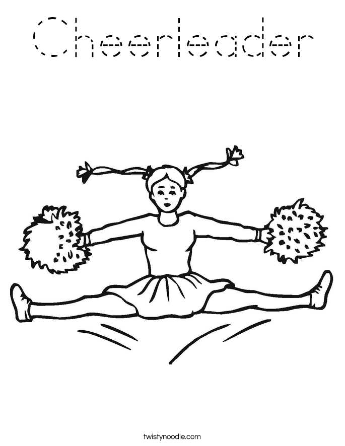 Cheerleader Coloring Page