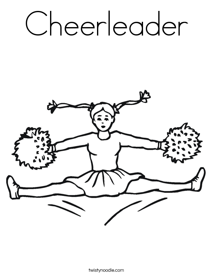 Cheerleader Coloring Page