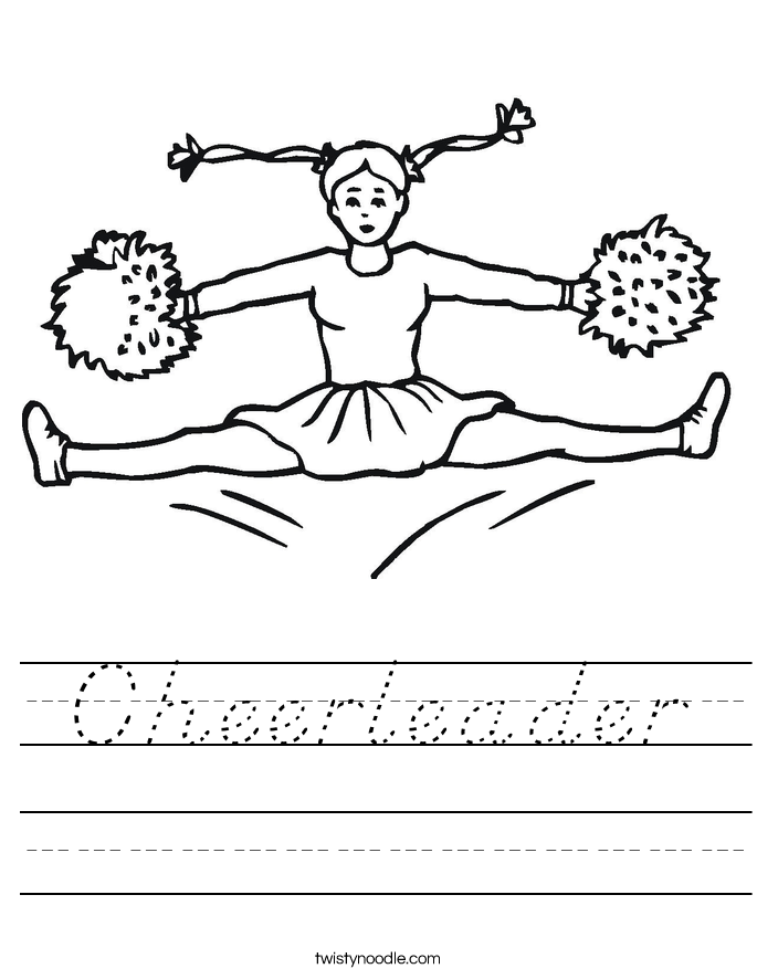 Cheerleader Worksheet