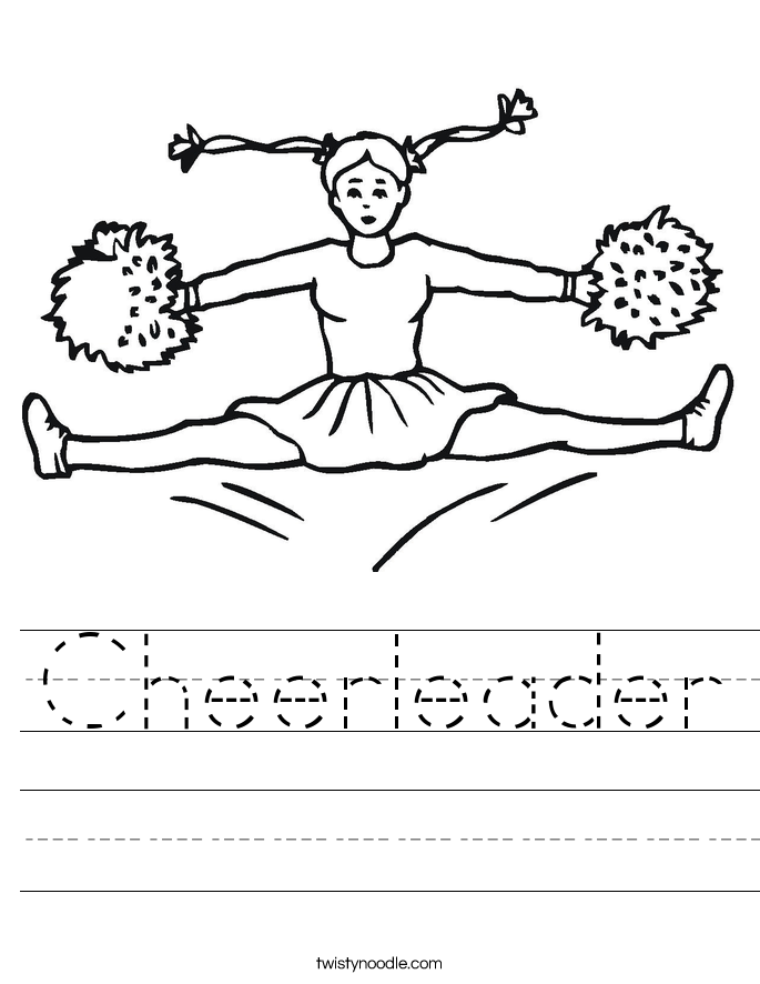 Cheerleader Worksheet