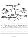 Cheerleader Worksheet