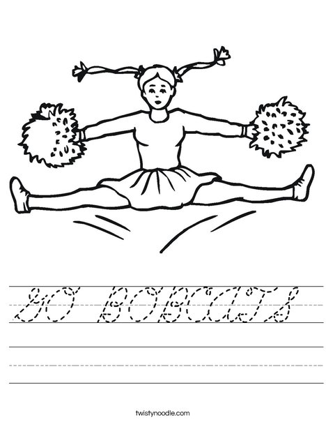 Cheerleader Jumping Worksheet