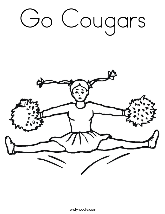 Go Cougars Coloring Page