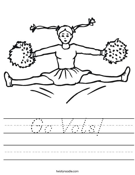 Cheerleader Jumping Worksheet
