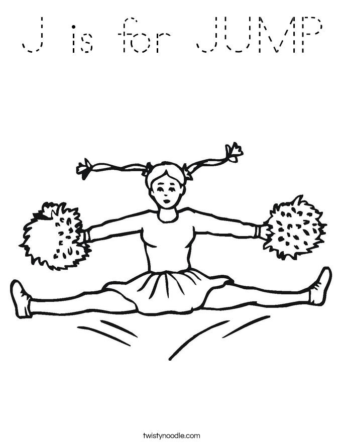 J is for JUMP Coloring Page