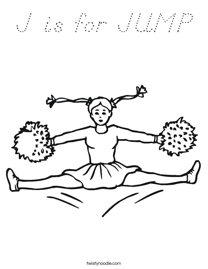 J is for JUMP Coloring Page