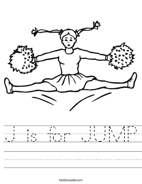 J Is For Jump Worksheet Twisty Noodle