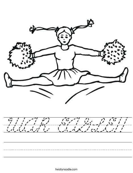 Cheerleader Jumping Worksheet