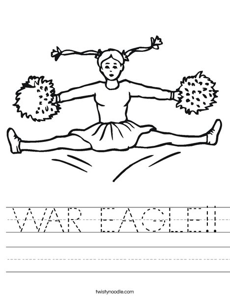 Cheerleader Jumping Worksheet