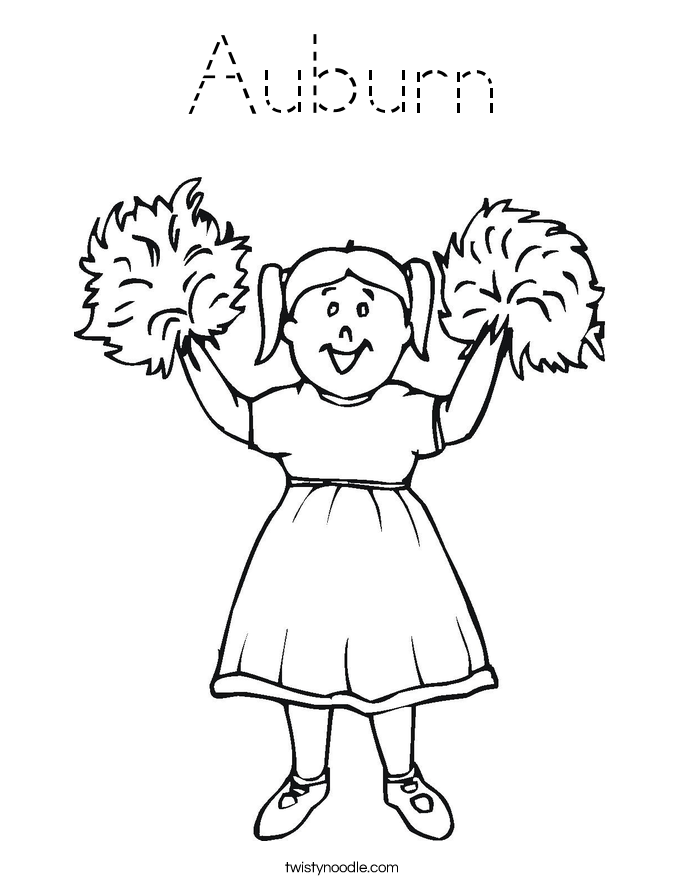 Auburn Coloring Page